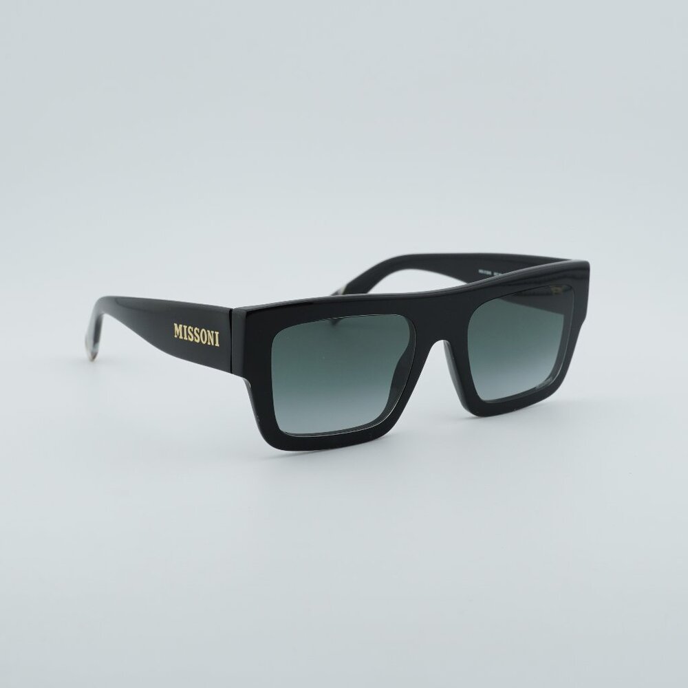 Missoni MIS0129/S 0807 9O Sunglasses Black Square Frame, Grey Lenses
